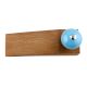 Sky Blue Crackle Ceramic Wooden Door Stopper
